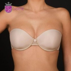 Sujetador mujer sin tirantes, con aros y relleno                      