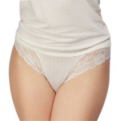 Bragas mujer desagujada tencel lycra y adorno blonda encaje           