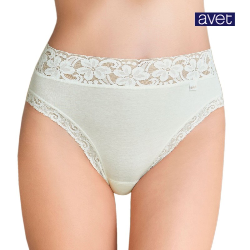 Bragas mujer con blonda cinturilla y entrepierna                      