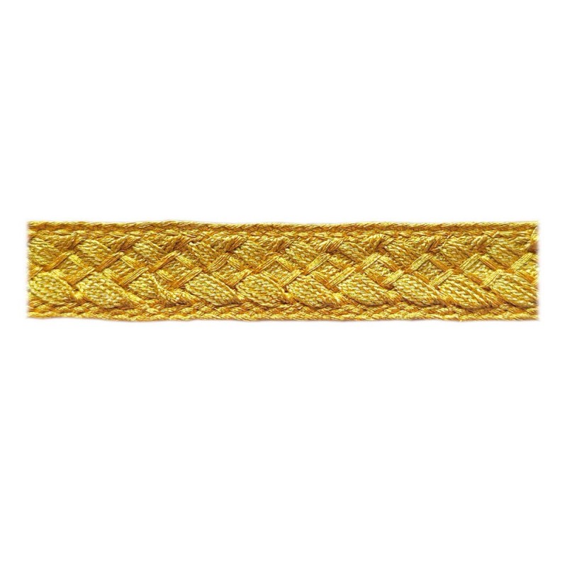 Pasamaneria de tapiceria con borlones dorados - Mercería La Costura