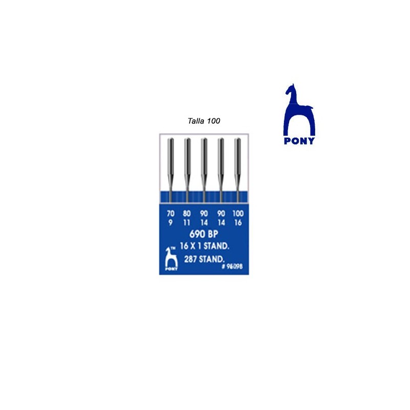 AGUJA MAQUINA-690 96070 Tª 100 (Blister 5 agujas) 