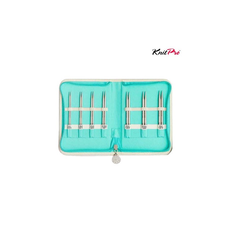 Estuche con  7 pares de agujas de 10 cm                               