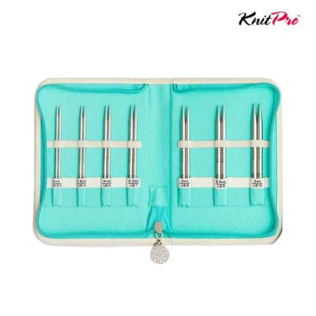 Estuche con  7 pares de agujas de 10 cm                               