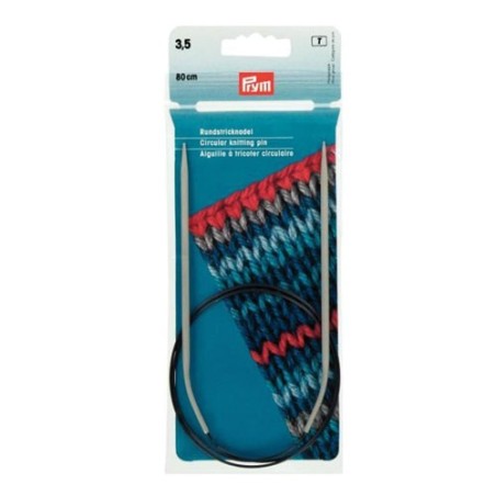 211264 Aguja circ tric. gris  80cm/4,00mm(Blister)