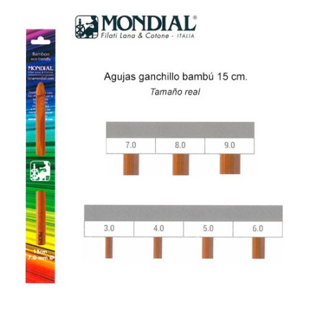 AGUJA GANCHILLO UNCINETTI BAMBOO 15cm (Par)       