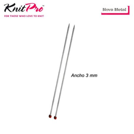 AGUJA TRICOTAR 10252 METAL NOVA 3mm (Par)         