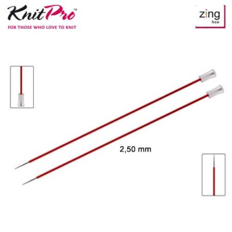 AGUJA TRICOTAR 47323 METAL ZING 2,50mm (Par)      