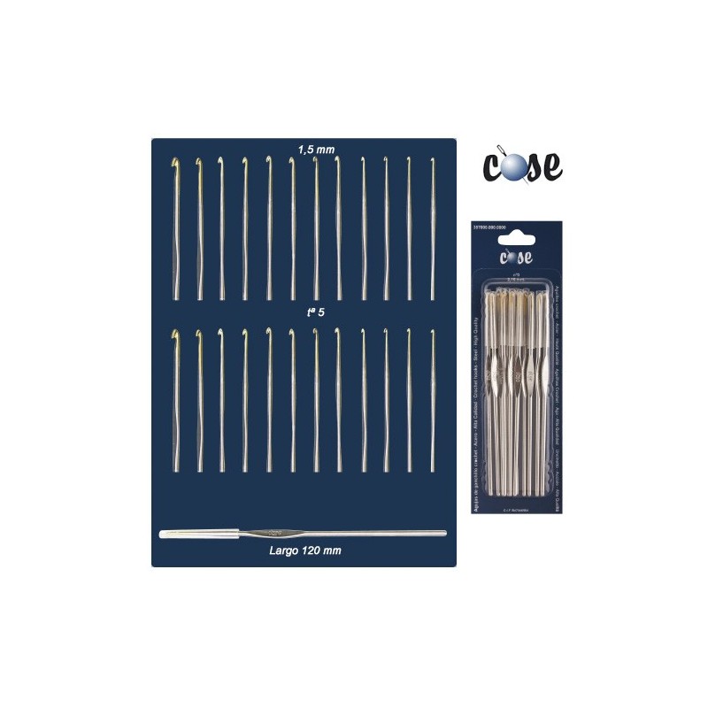 AGUJA CROCHET 357000.005 (Blister 12 uds)Tª5      