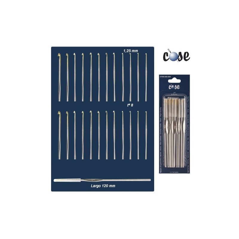 AGUJA CROCHET 357000.008 (Blister 12 uds)Tª8      