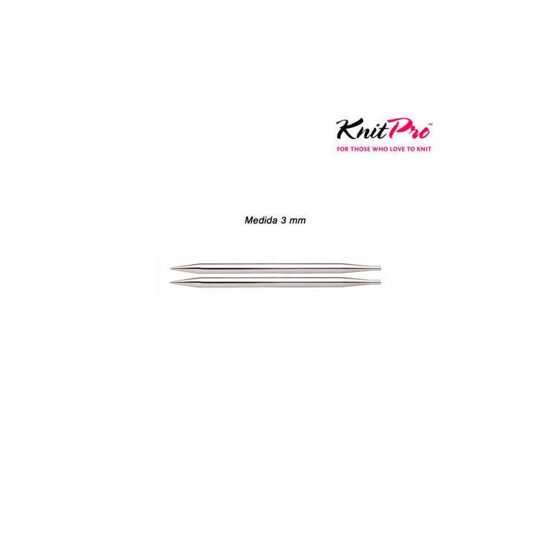 AGUJA CIRC.CORTA 10421 INTERCAM. 3mm (Par)        