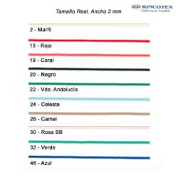 CORDON ALGODON COLORES 40012 (Metros)             