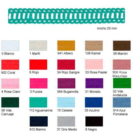 ENCAJE PERLE 2276-35 (Metros) PASACINTAS          
