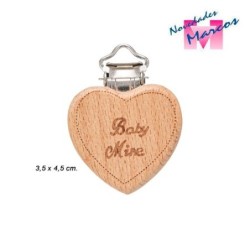 PINZA CHUPETERO FR2061 MADERA (Unidad) CORAZON    