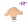 PINZA CHUPETERO FR2063 MADERA (Unidad) DINOSAURIO 