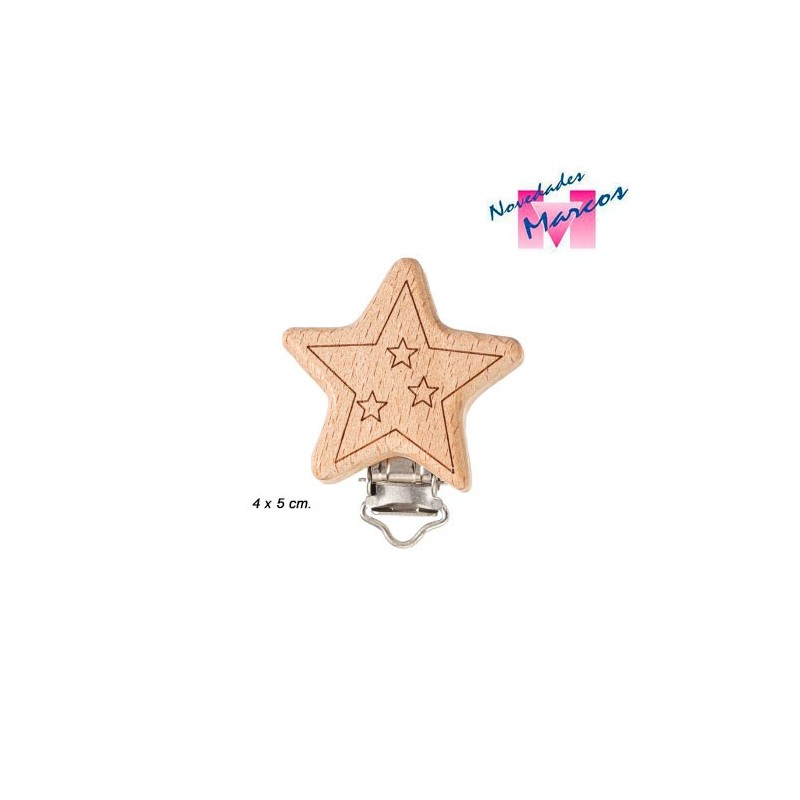 PINZA CHUPETERO FR2064 MADERA (Unidad) ESTRELLA   