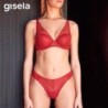 Conjunto braga y sujetador mujer rojo Gisela                          