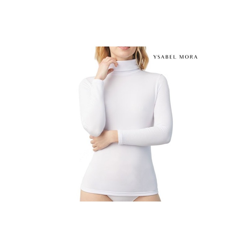 Camiseta manga larga mujer Isabel Mora cuello de cisne                