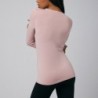 Camiseta mujer manga larga con cuello de pico                         