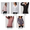 Camiseta mujer manga larga con cuello de pico                         