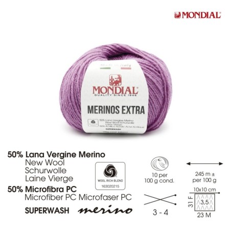 OVILLO LANA 100gr MERINO EXTRA