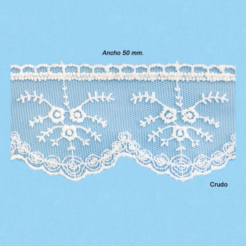 BORDADO TUL 3159 (Pza 9 metros) 50mm              